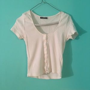 Brandy Melville buttoned crop top